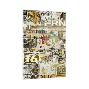 Glastavla - Bild på glas - Oj, det händer saker och ting - 70x100 cm