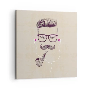 Canvastavla - Bild på duk - Riktig man? - 60x60 cm