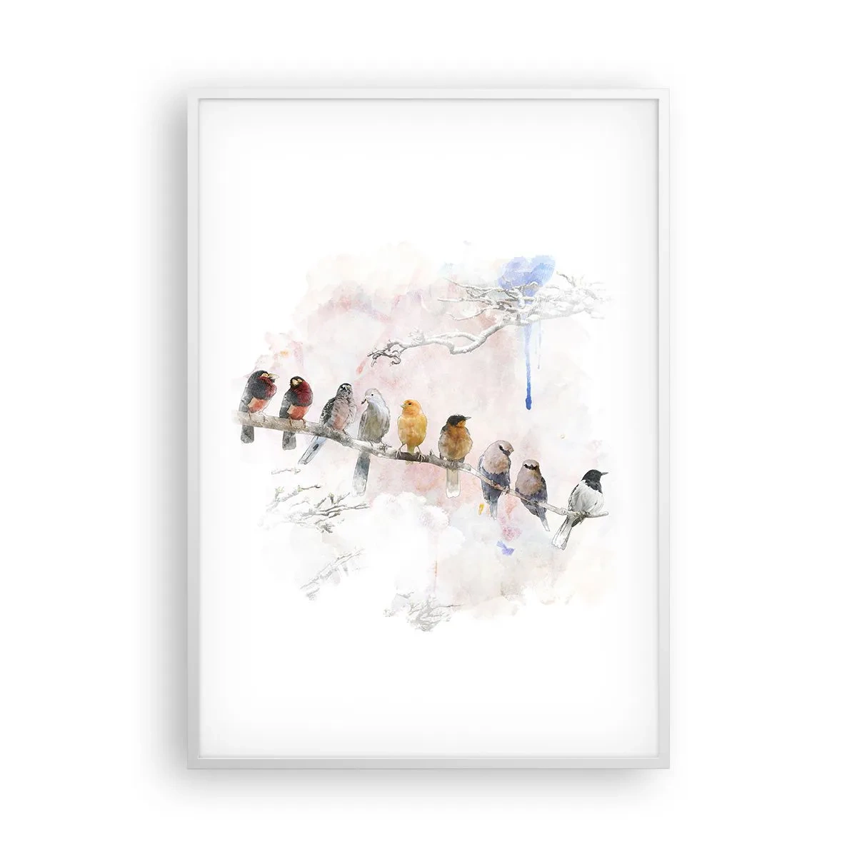 Affisch i vit ram - Bevingat möte - 70x100 cm