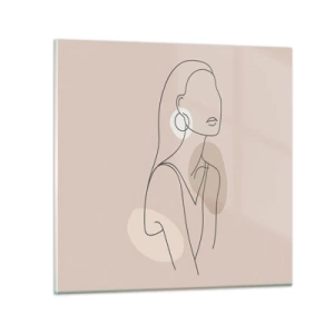 Glastavla - Bild på glas - Flickaktighetens ikon - 30x30 cm