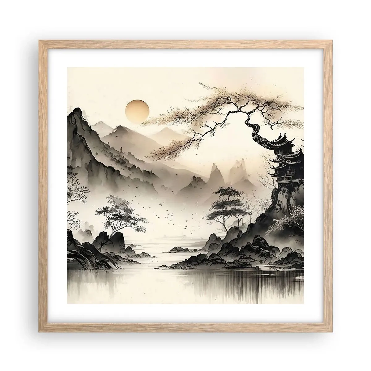 Affisch i ram av ljusek - Orientens unika charm - 50x50 cm