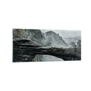 Glastavla - Bild på glas - Äventyret är på väg att börja - 120x50 cm