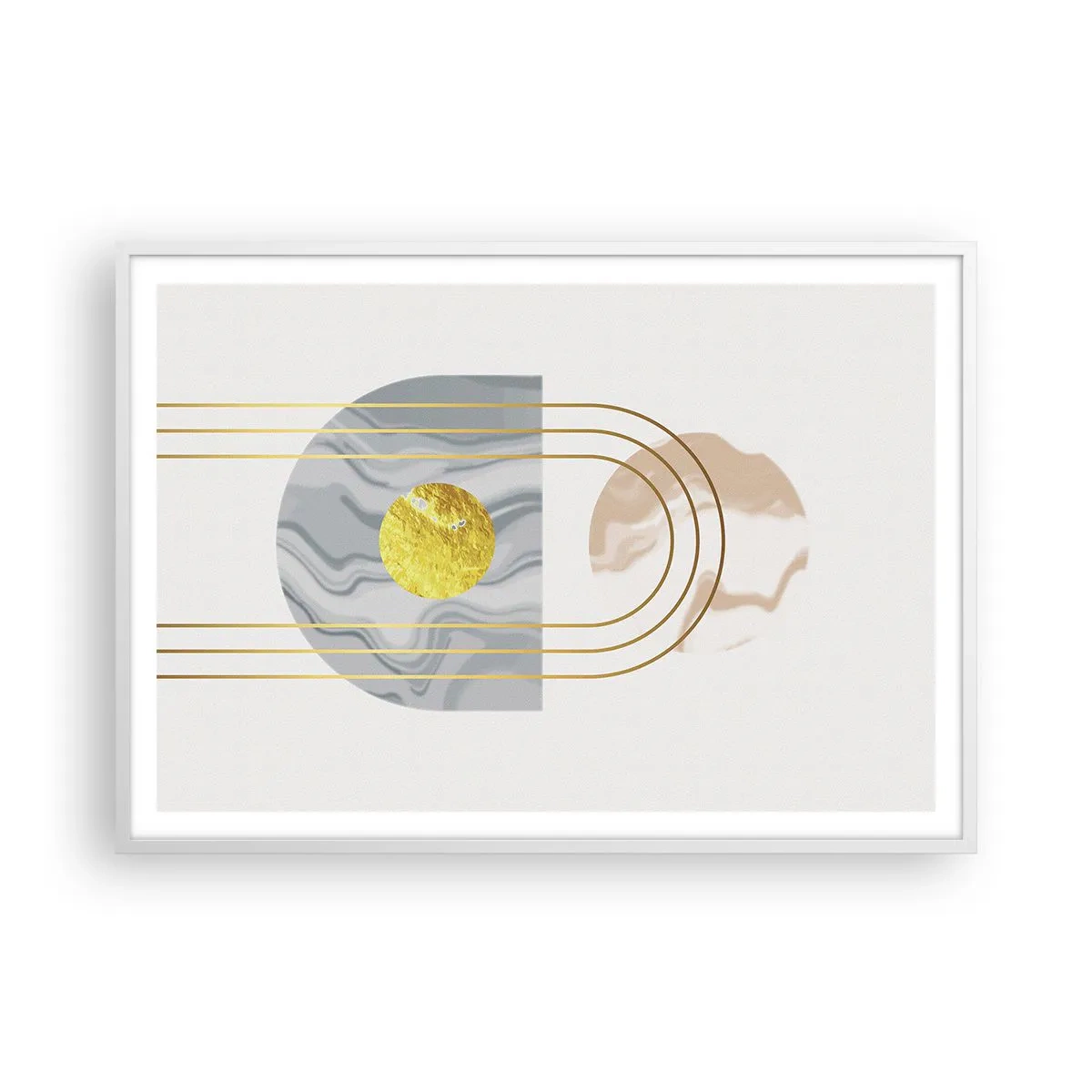 Affisch i vit ram - Ljushet och sken - 100x70 cm