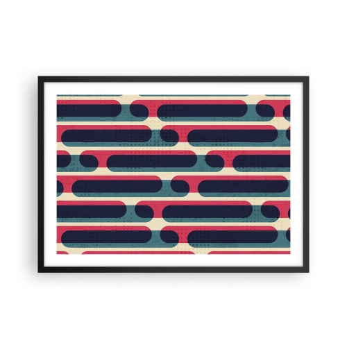 Affisch i svart ram - In och framåt - 70x50 cm