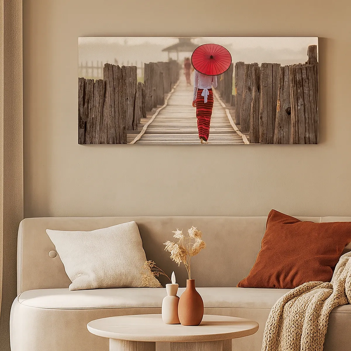 Canvastavla - Bild på duk - På den gamla bron - 30x30 cm