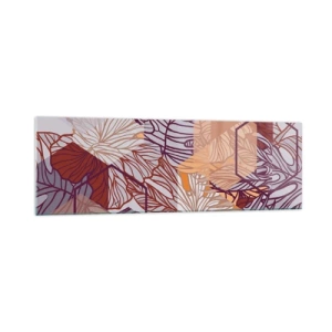 Glastavla - Bild på glas - Ett möjligt förhållande mellan geometrin och naturen - 160x50 cm