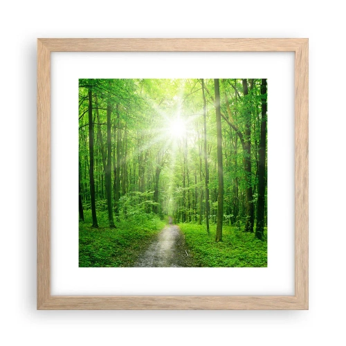 Affisch i ram av ljusek - Grön domkyrka - 30x30 cm