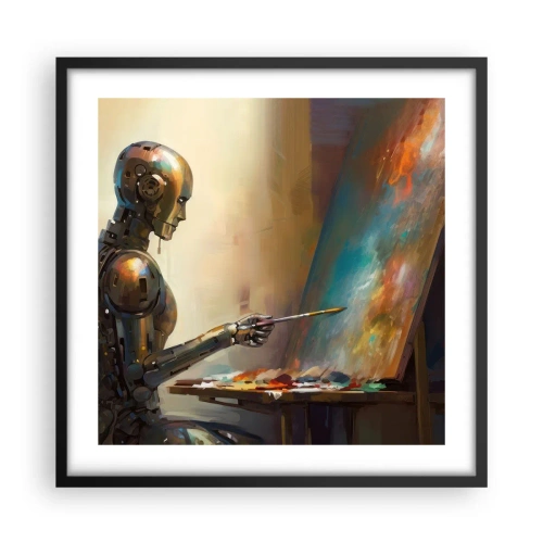 Affisch i svart ram - Framtidens konst - 50x50 cm