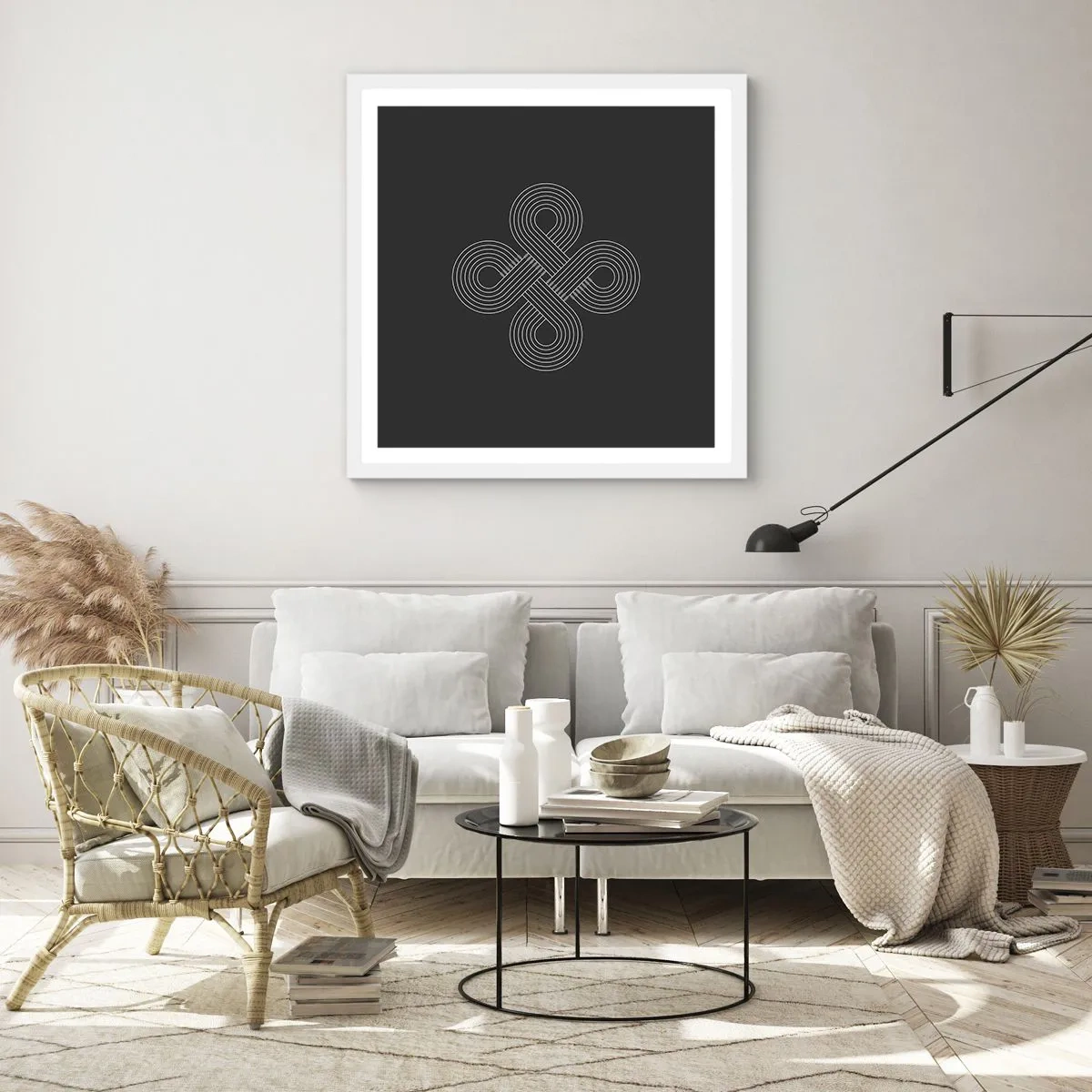 Affisch i vit ram - I keltisk anda - 60x60 cm