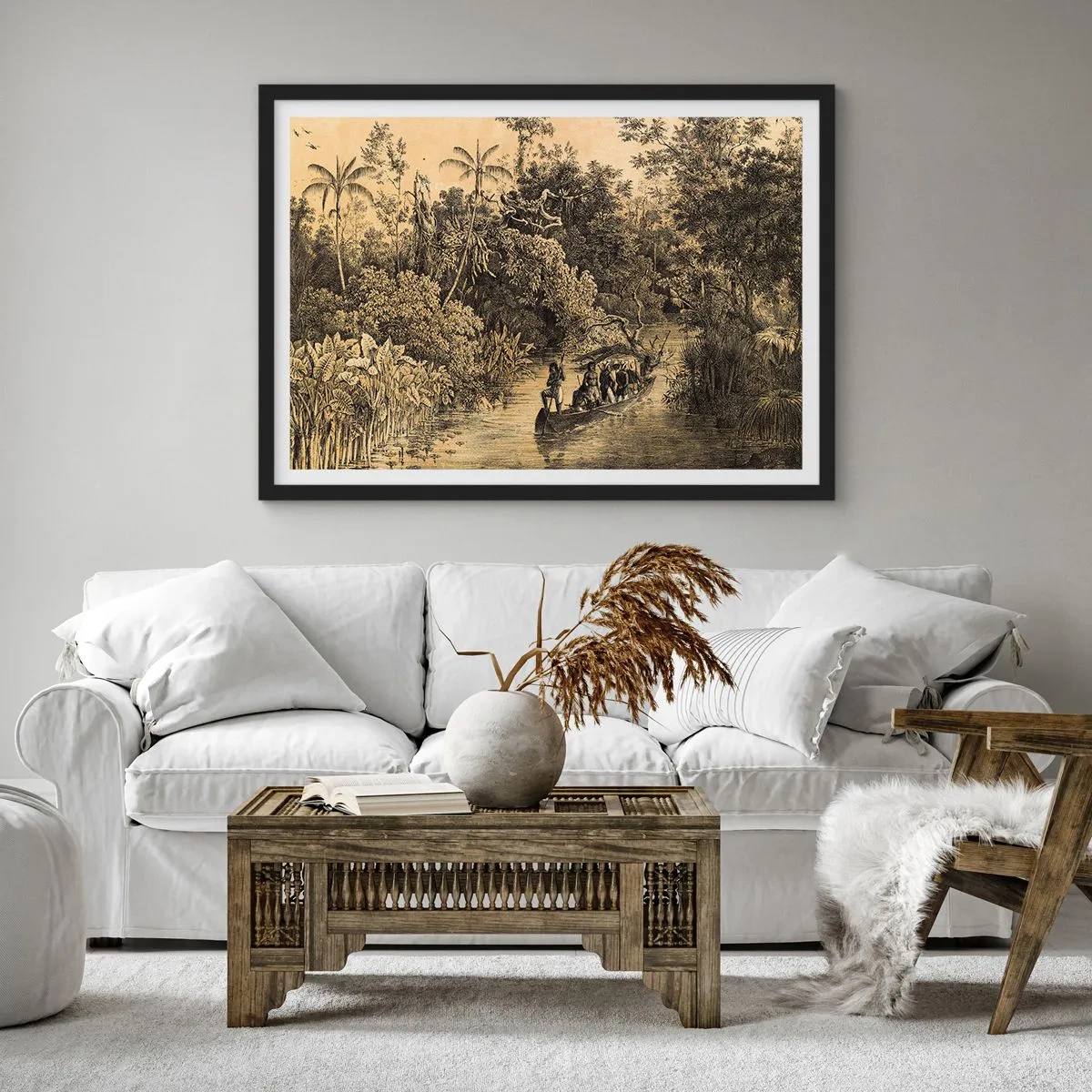 Affisch i svart ram - Resa till källan - 100x70 cm