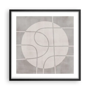 Affisch i svart ram - Cirkulärt och rakt fram - 50x50 cm