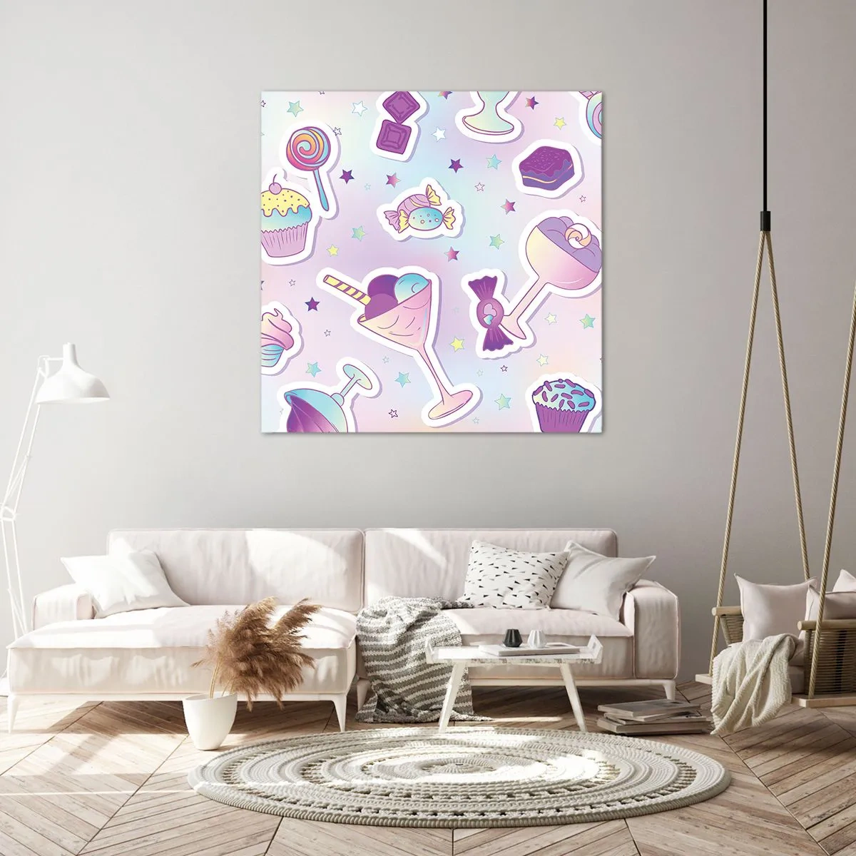 Canvastavla - Bild på duk - Skulle vilja ha födelsedag varje dag - 40x40 cm