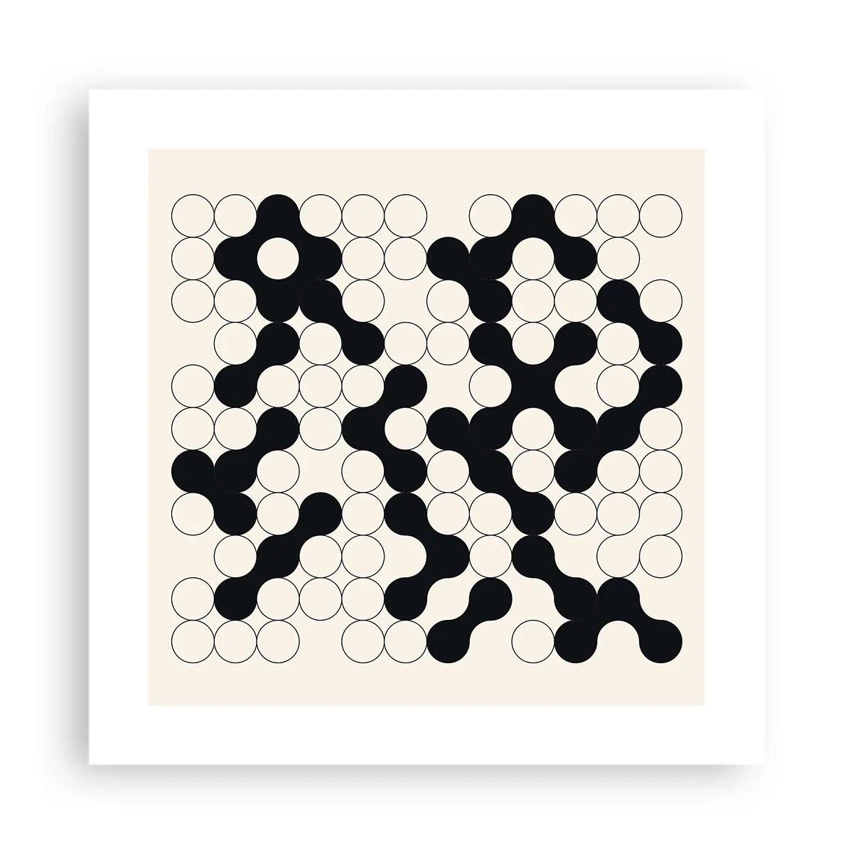 Affisch - Kinesiskt spel - variation - 40x40 cm