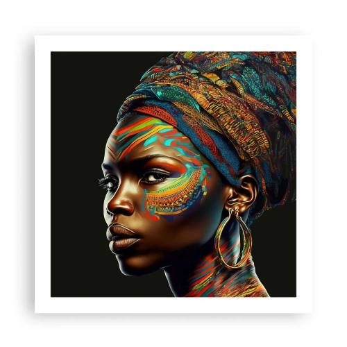 Affisch - Afrikansk drottning - 60x60 cm