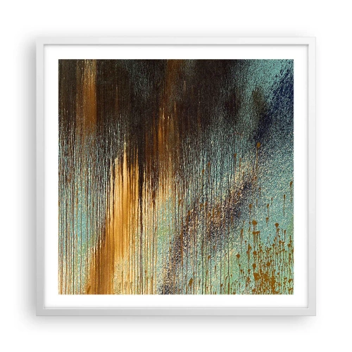 Affisch i vit ram - En oavsiktlig färgglad komposition - 60x60 cm