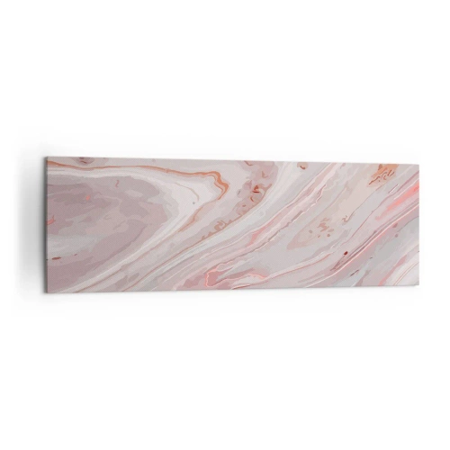 Canvastavla - Bild på duk - Flytande rosa - 160x50 cm