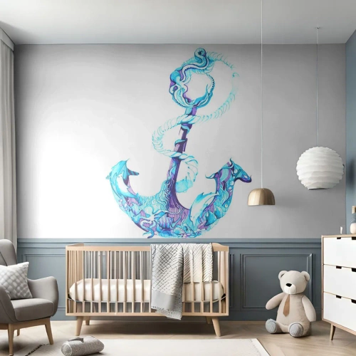Fototapet på mått Premium Canvas - Håller havets hemligheter - Abstraktion, Ankare, Hav