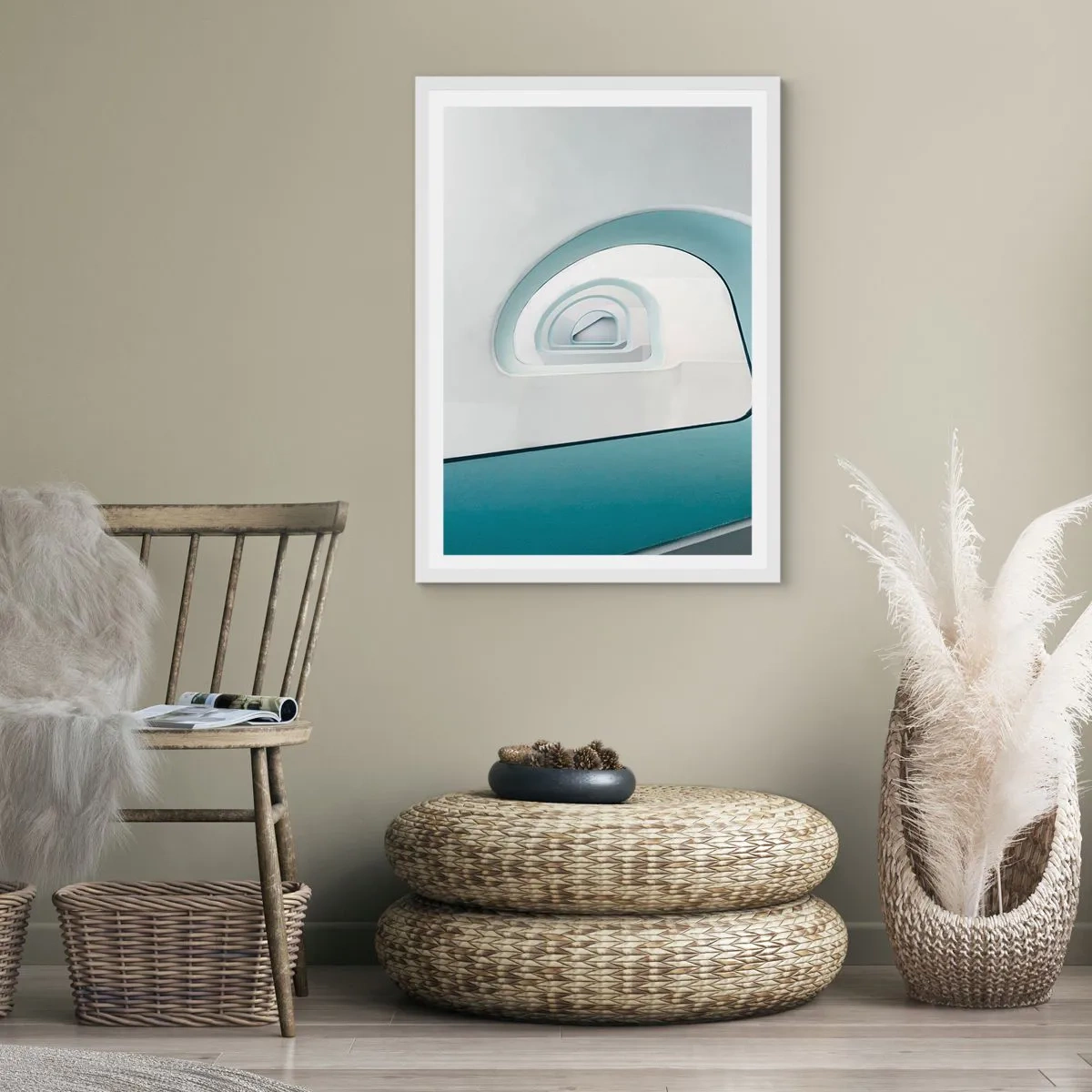Affisch i vit ram - Till det blåas botten - 70x100 cm