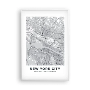 Affisch i vit ram - Metropolens anatomi - 61x91 cm