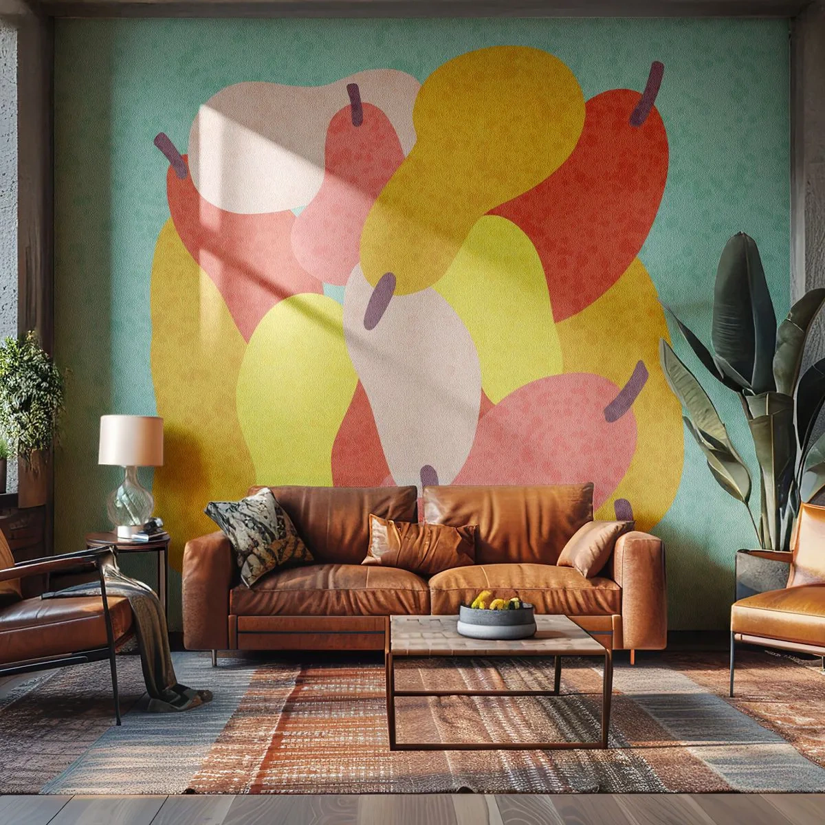 Fototapet Premium Canvas - Smaka på sommarsolen - Frukt, Päron, Hälsa - 250x175 cm