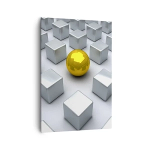 Canvastavla - Bild på duk - Varför jag? Geometrisk komposition - 70x100 cm