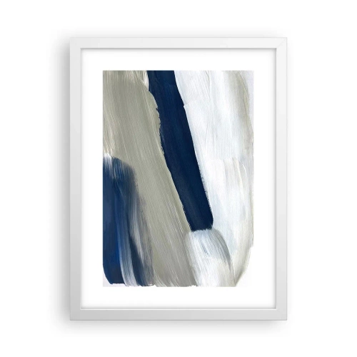 Affisch i vit ram - Möte med vitt - 30x40 cm