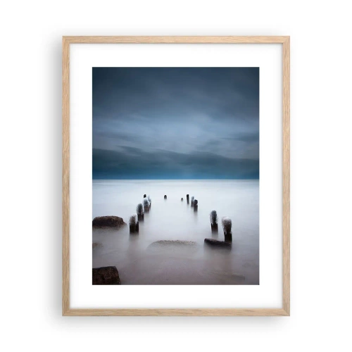 Affisch i ram av ljusek - Fundersam sjö - 40x50 cm