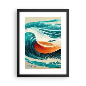 Affisch i svart ram - Surfarens dröm - 30x40 cm