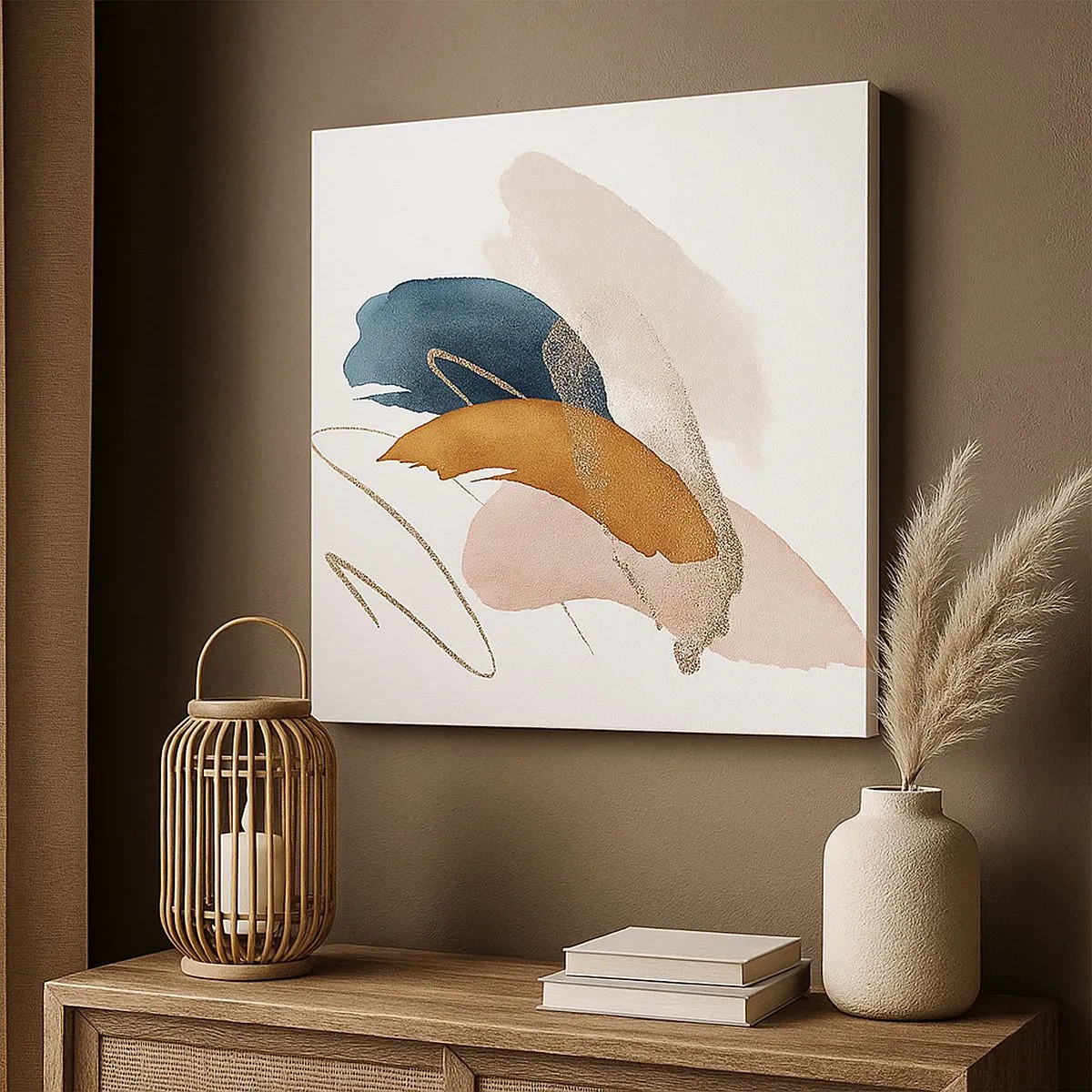 Canvastavla - Bild på duk - Bevingad komposition - 30x30 cm