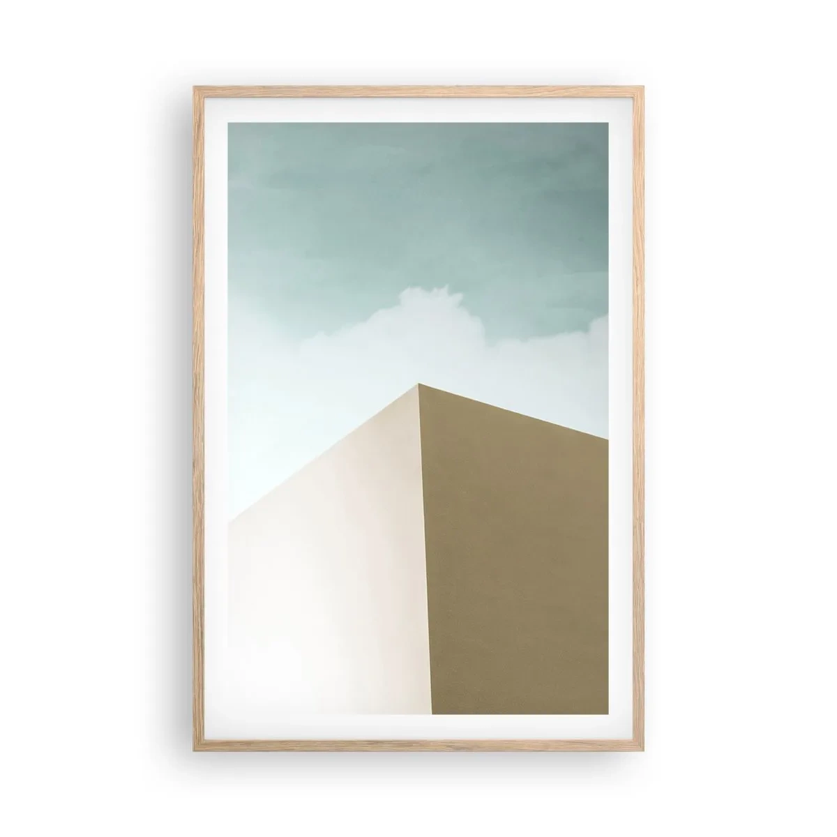 Affisch i ram av ljusek - Geometri av en solig sommar - 61x91 cm