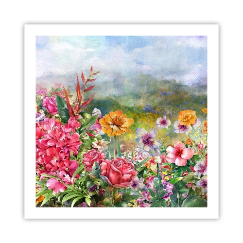 Affisch - En trädgård som blivit galen - 60x60 cm