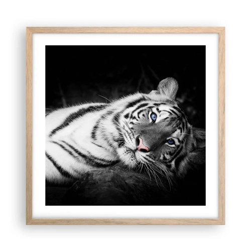 Affisch i ram av ljusek - Vildhet och lugn - 50x50 cm
