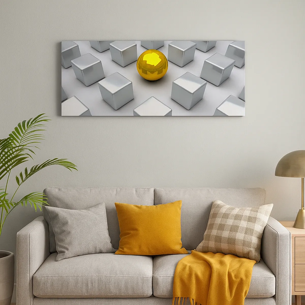 Canvastavla - Bild på duk - Varför jag? Geometrisk komposition - 30x30 cm