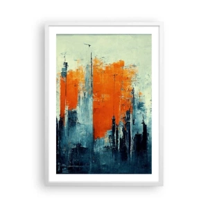 Affisch i vit ram - Modernt landskap - 50x70 cm