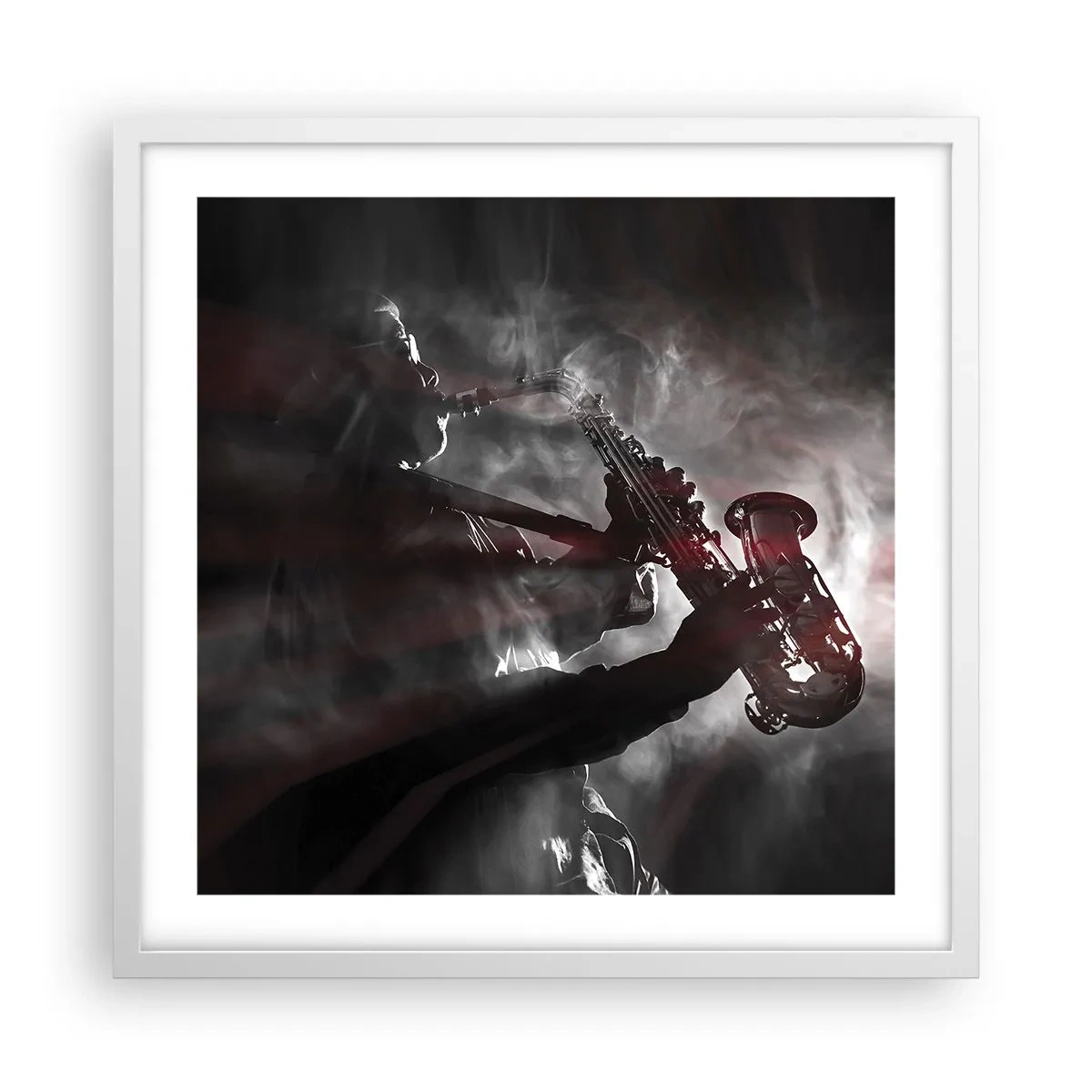 Affisch i vit ram - I jazzens ångor - 50x50 cm