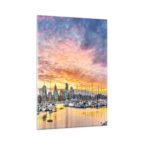 Glastavla - Bild på glas - Tusen seglares stad - 80x120 cm