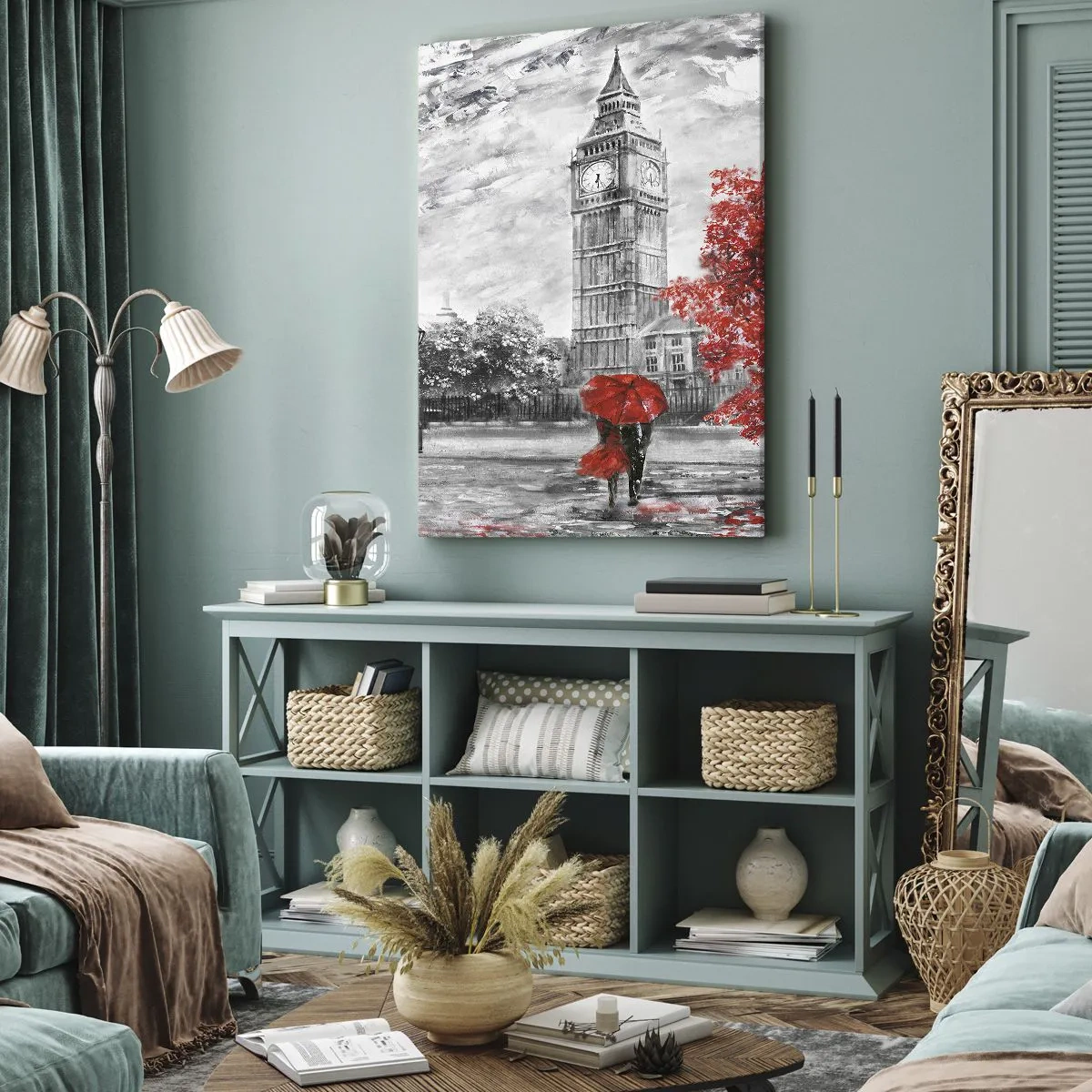 Canvastavla - Bild på duk - Spännande dag - 45x80 cm