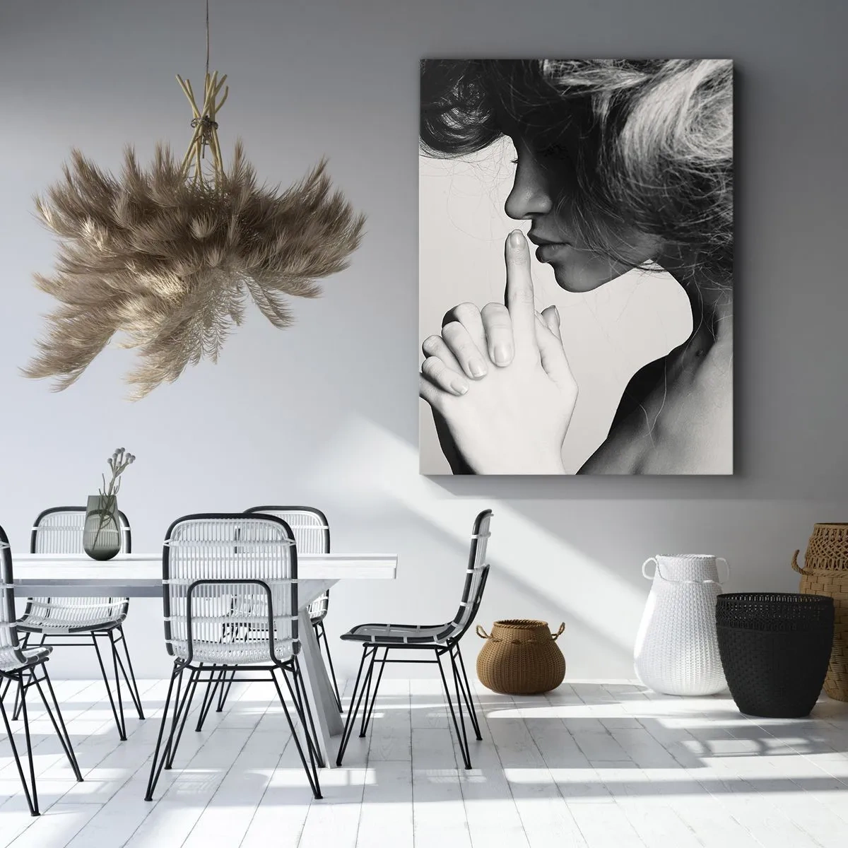 Canvastavla - Bild på duk - Lyssnar på sig själv - 50x70 cm