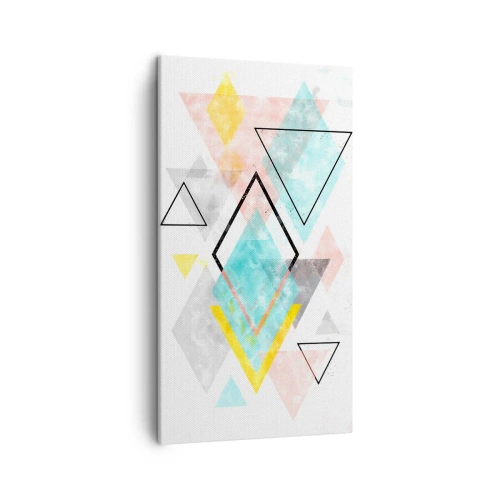 Canvastavla - Bild på duk - Geometriskt spel - 45x80 cm