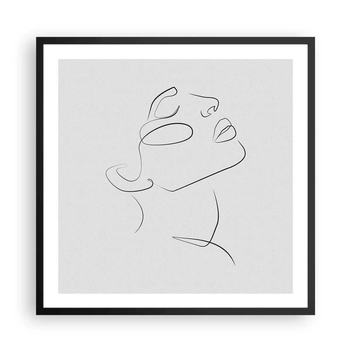 Affisch i svart ram - Drömmens meander - 60x60 cm
