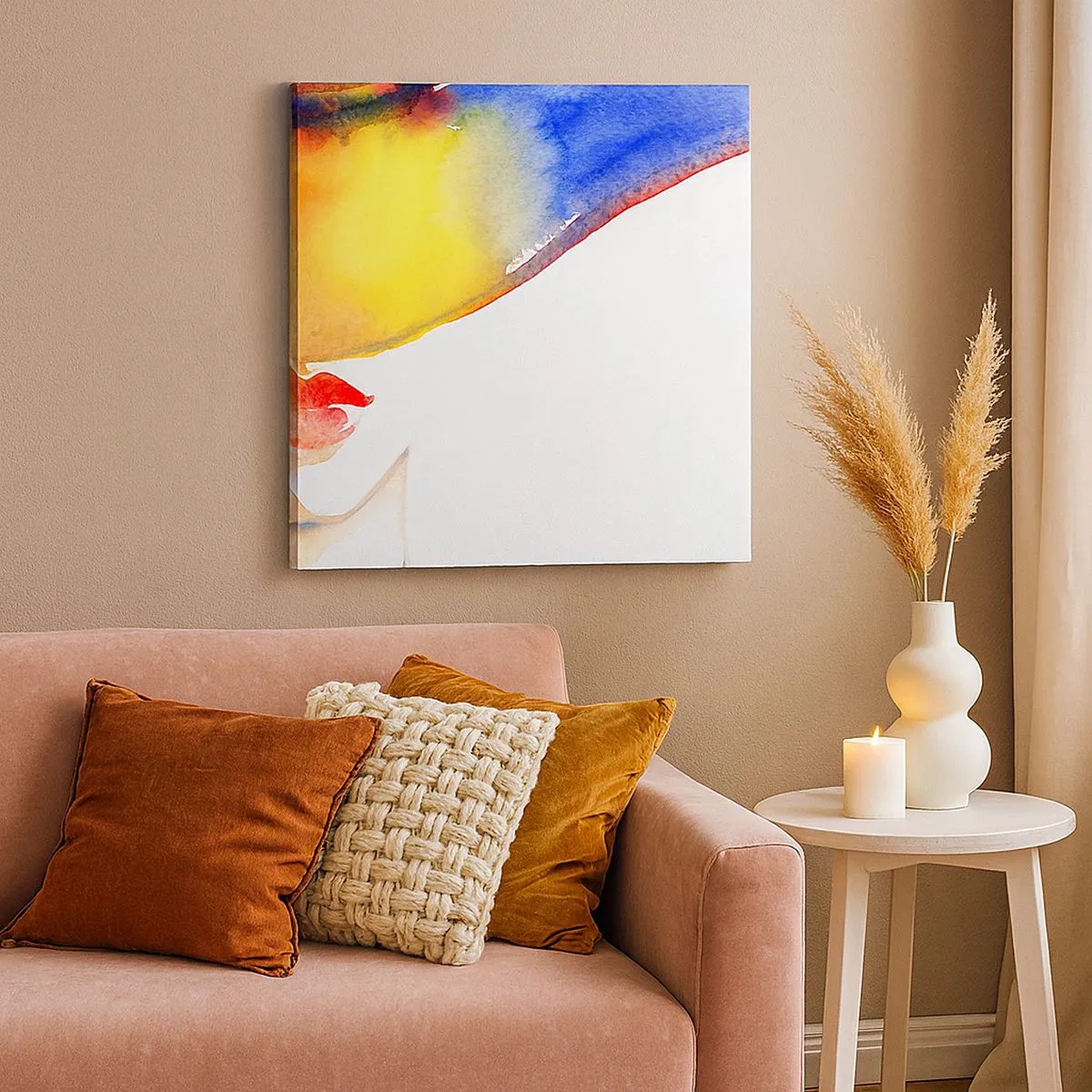 Canvastavla - Bild på duk - Damporträtt - 30x30 cm