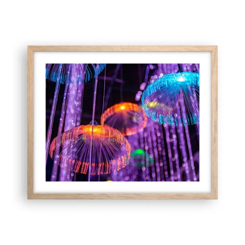 Affisch i ram av ljusek - Lysande fontän - 50x40 cm