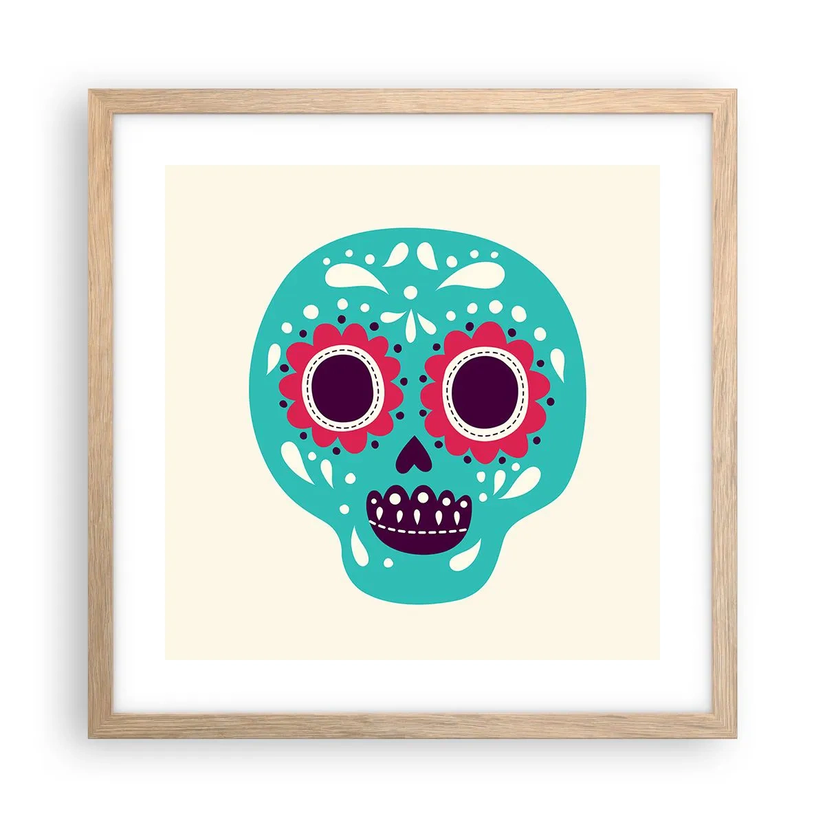 Affisch i ram av ljusek - Livet - nöje till döden - 40x40 cm