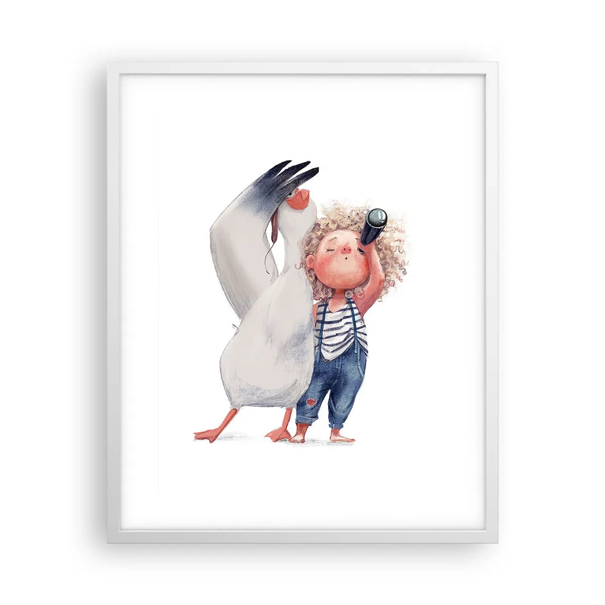 Affisch i vit ram - Stora resans plan - 40x50 cm