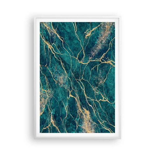 Affisch i vit ram - Guldåder - 70x100 cm