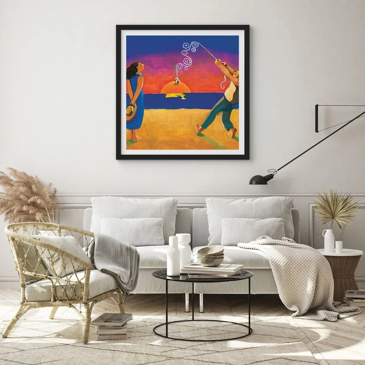 Affisch i svart ram - Mer än en stjärna från himlen - 60x60 cm