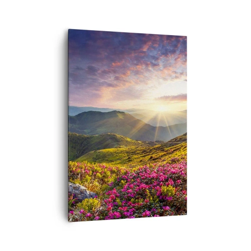 Canvastavla - Bild på duk - Fjällmorgonens fräschhet - 70x100 cm
