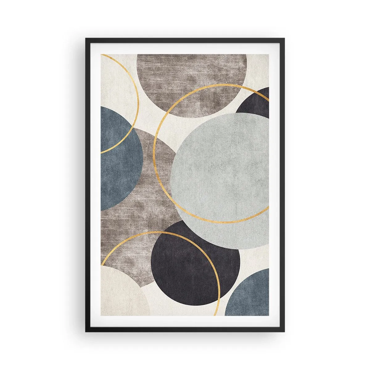 Affisch i svart ram - Cirkel efter cirkel - 61x91 cm