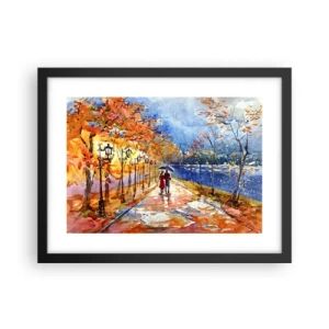 Affisch i svart ram - Tillsammans mot tidens gräns - 40x30 cm