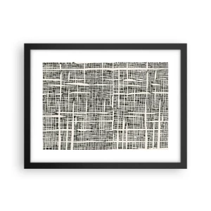 Affisch i svart ram - Vävd komposition - 40x30 cm